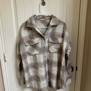 SHACKET | WORN | WHITE | GREY | BROWN | BEIGE | LONG FIT